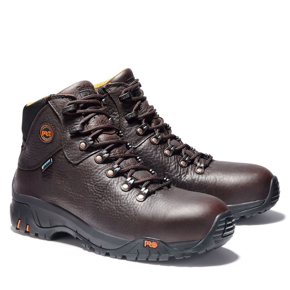 Timberland Mens Work Boots PRO® TiTAN® Trekker Alloy Toe - Dark Brown - India EX1046578